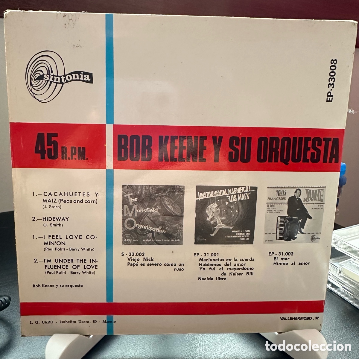 Discos de vinilo: Bob Keene - Cacahuetes y Maiz (7&rdquo;, EP) - Foto 2