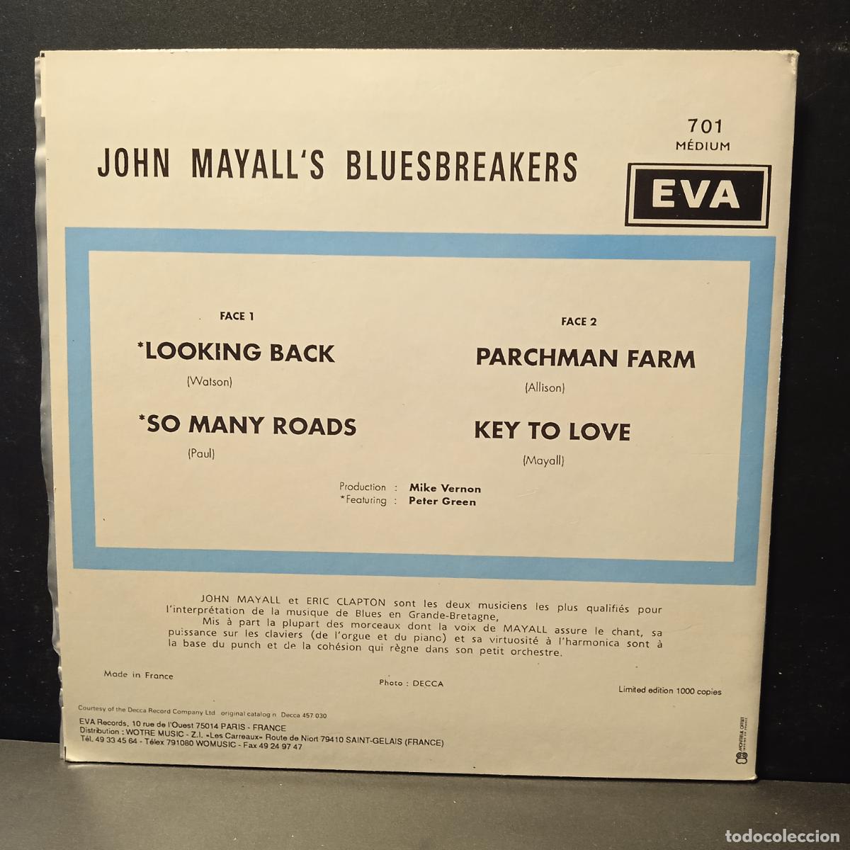 Discos de vinilo: JOHN MAYALL BLUES BREAKERS LOOKING BACK + 3 ep francia pepeto top - Foto 2