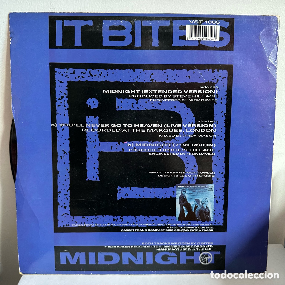 Discos de vinilo: It Bites - Midnight (12&rdquo;, Single) - Foto 2
