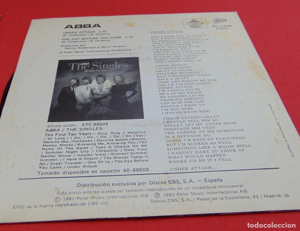 Discos de vinilo: ABBA &ndash; Under Attack - SINGLE 1982 - Foto 2