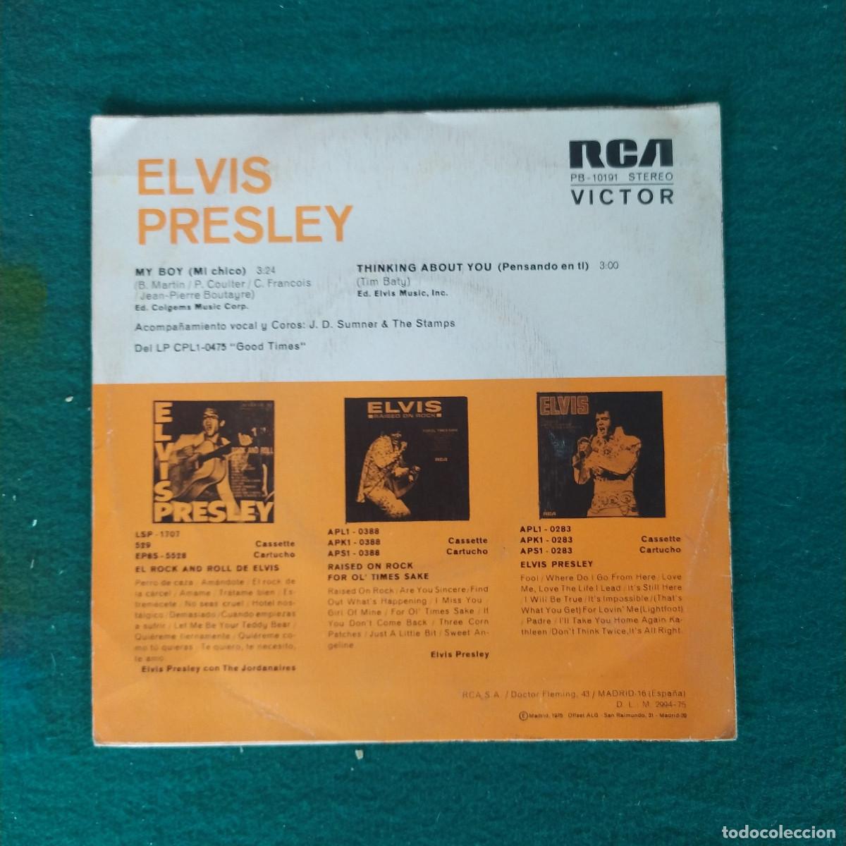 Discos de vinilo: Elvis &ndash; My Boy = Mi Chico - Foto 2