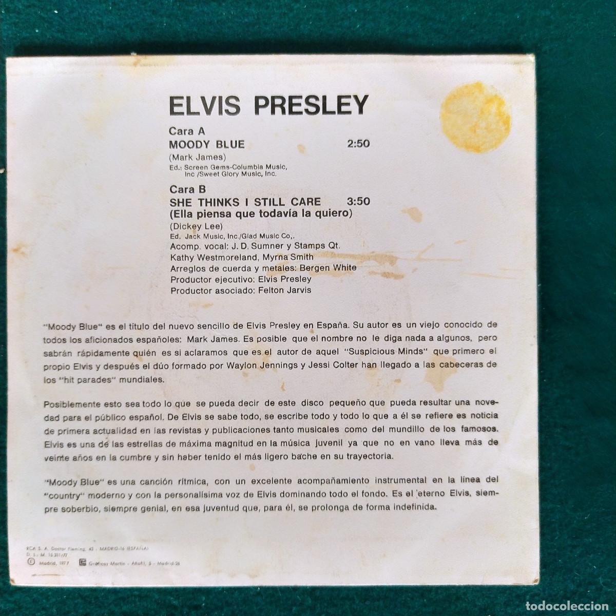 Discos de vinilo: Elvis Presley &ndash; Moody Blue - Foto 2