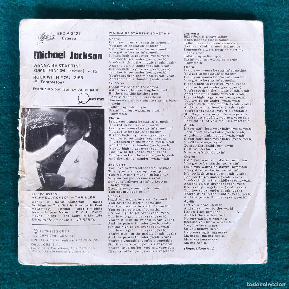 Discos de vinilo: Michael Jackson &ndash; Wanna Be Startin Somethin - Foto 2