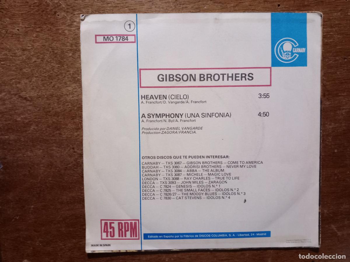 Discos de vinilo: Gibson Brothers - Heaven + a symphony - Foto 2