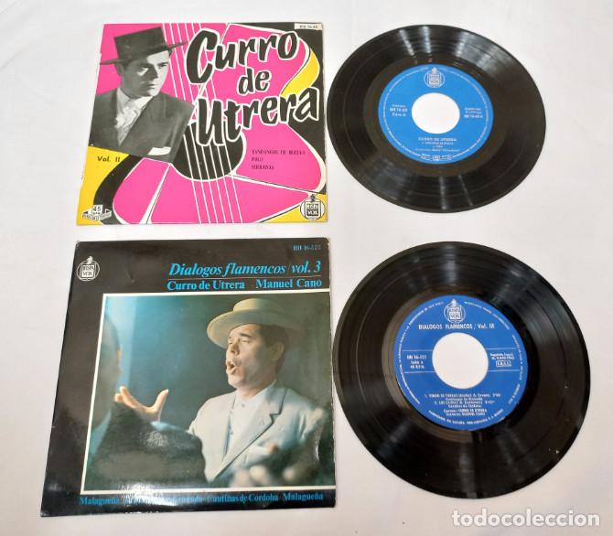 Discos de vinilo: 2 DISCOS DE VINILO, CURRO DE UTRERA, MANUEL CANO, SINGLE - Foto 1