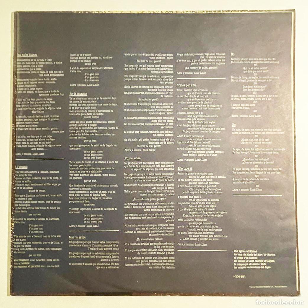 Discos de vinilo: LLUIS LLACH / MAREMAR / LP 1985 / ARIOLA ESPA&Ntilde;A - Foto 3