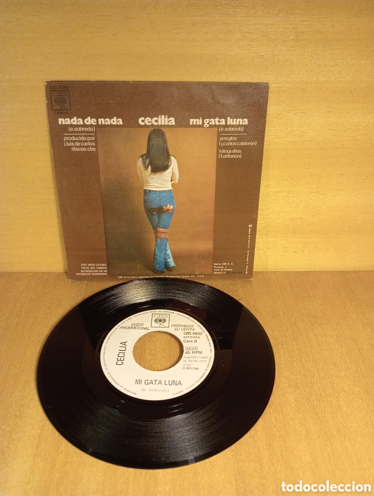 Discos de vinilo: Cecilia. Nada de nada. Mi gata luna. - Foto 2