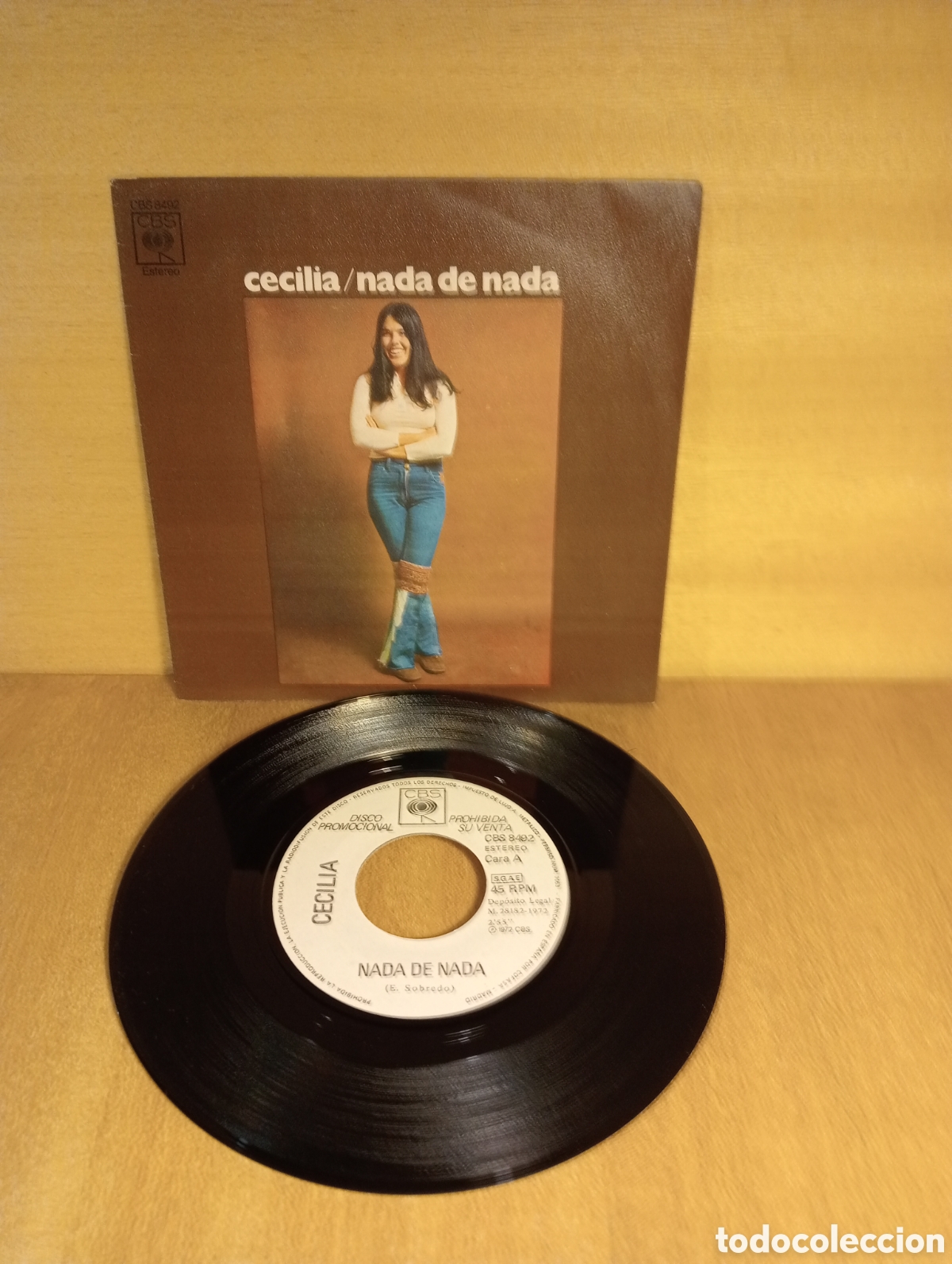Discos de vinilo: Cecilia. Nada de nada. Mi gata luna. - Foto 1