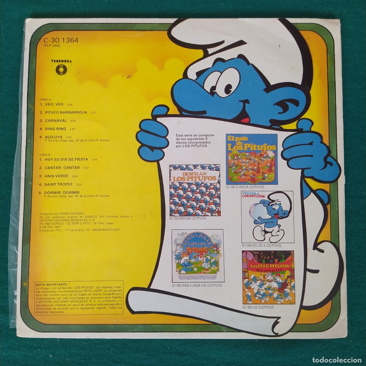 Discos de vinilo: Los Pitufos &ndash; Veo, Veo A... Los Pitufos - Foto 2