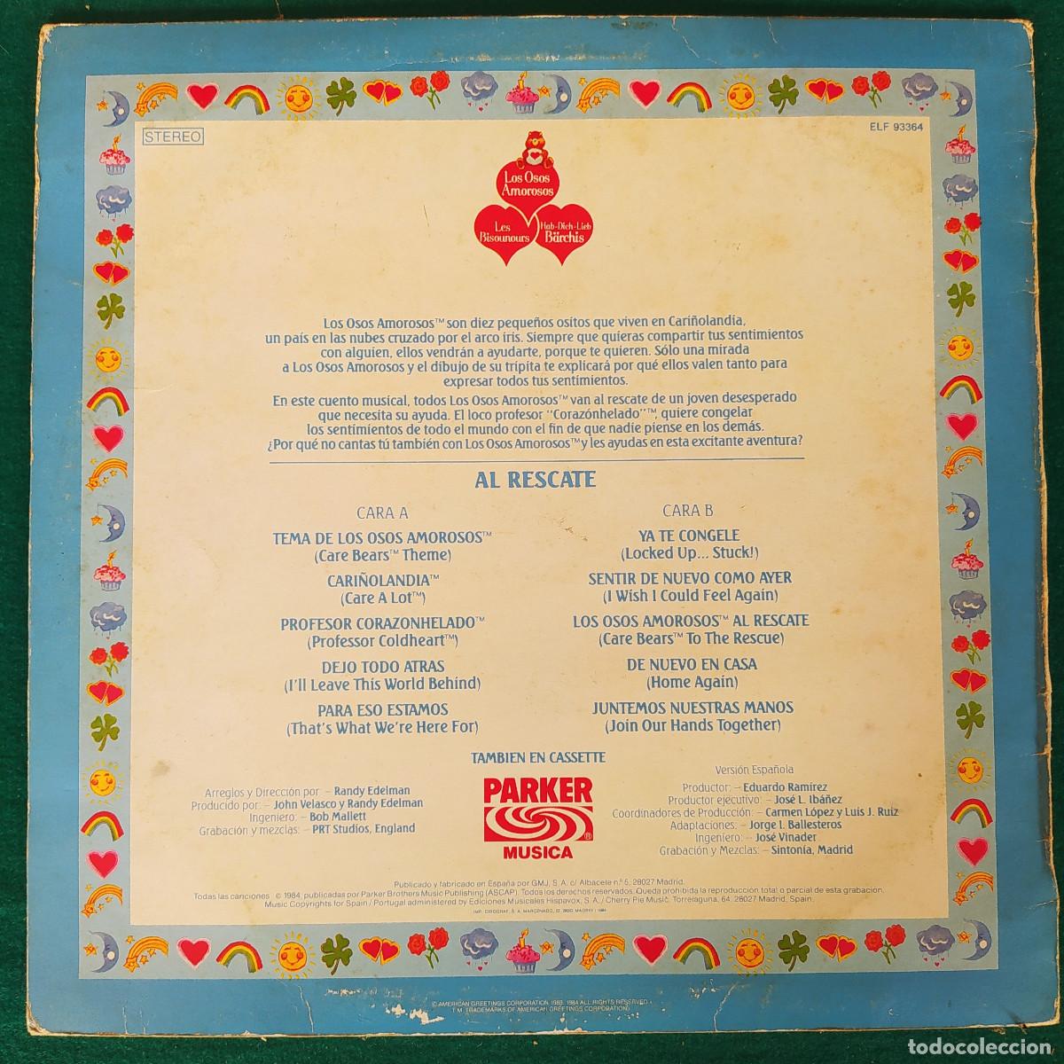 Discos de vinilo: Los Osos Amorosos &ndash; Al Rescate - Foto 2