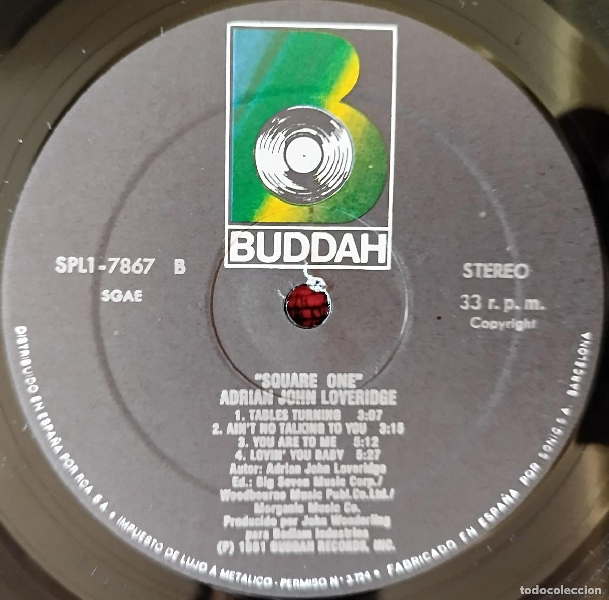 Discos de vinilo: ADRIAN JOHN LOVERIDGE ** Square One ** VINILO LP 1981 (SIN PORTADA) - Foto 2