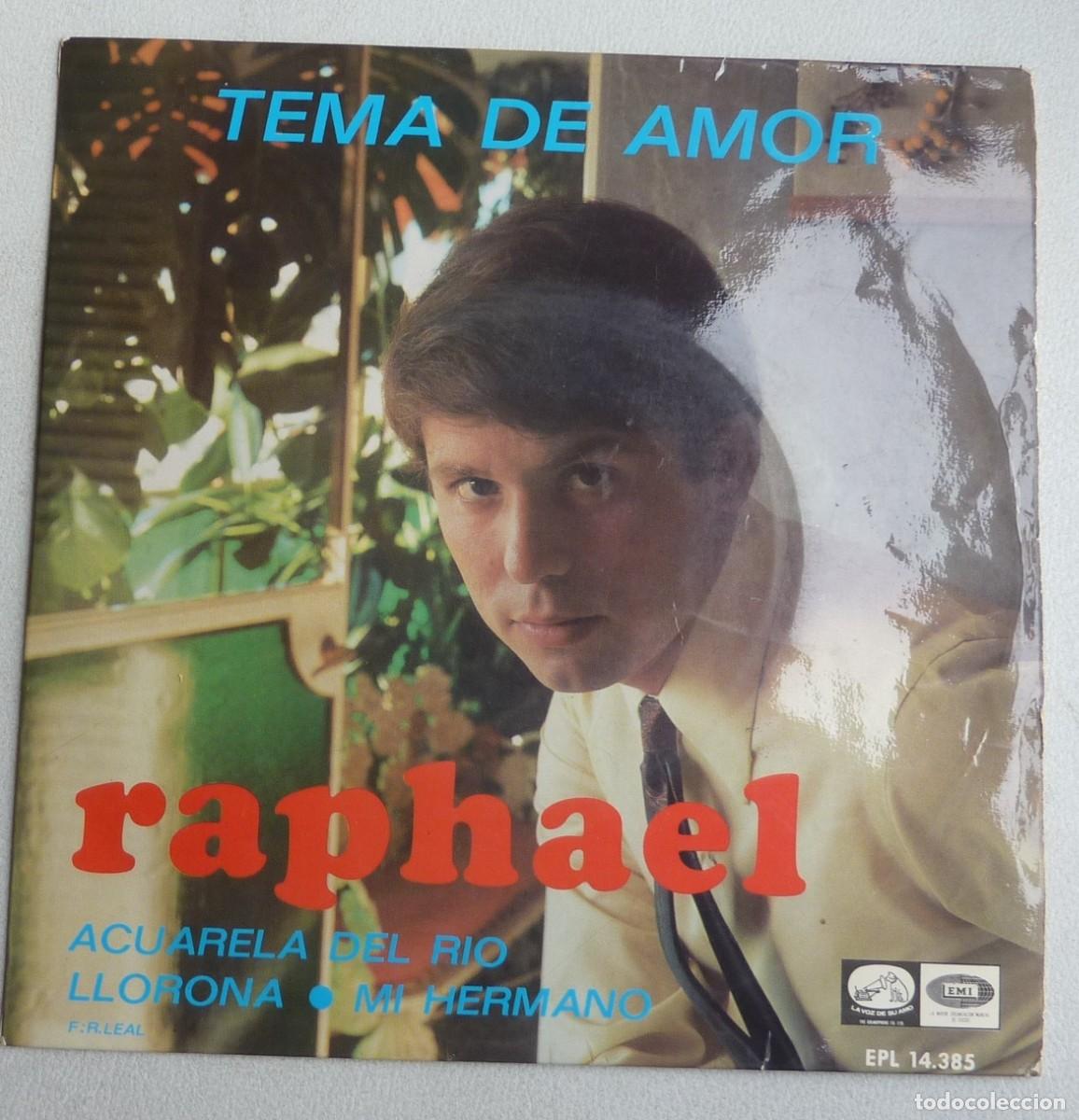 Discos de vinilo: RAPHAEL / TEMA DE AMOR+3 / 1967 / EP - Foto 1