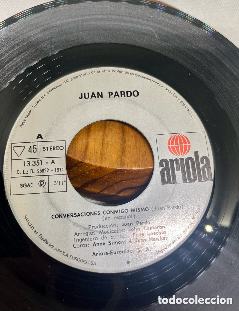 Discos de vinilo: VINILO &ldquo; JUAN PARDO &ldquo; 1974 - Foto 2