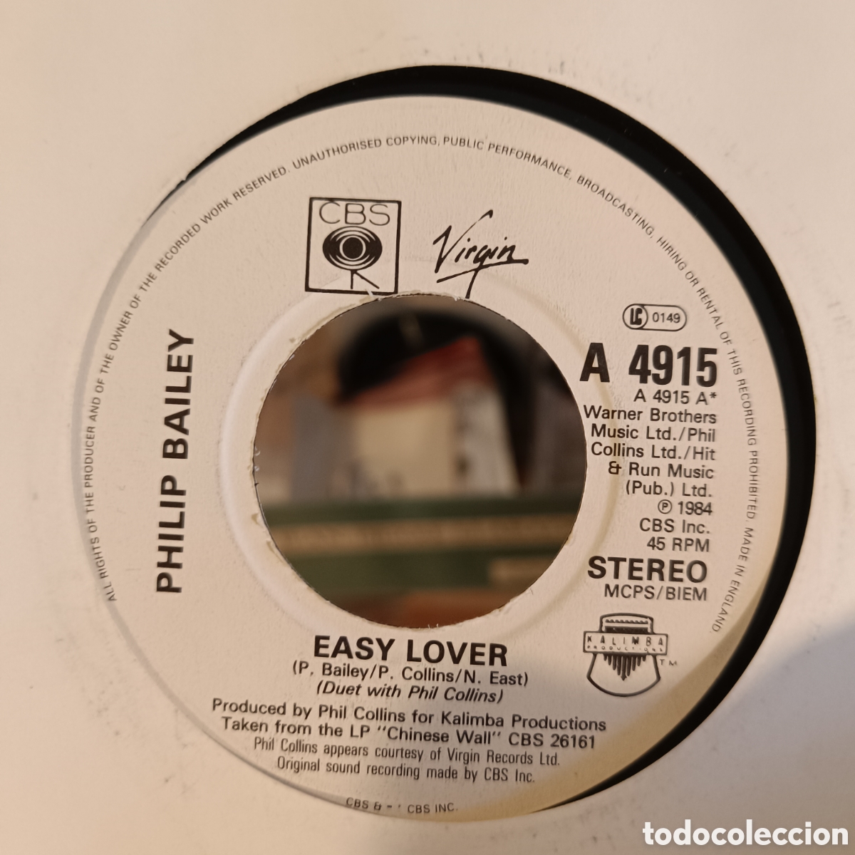 Discos de vinilo: Philip Bailey Duet With Phil Collins &ndash; Easy Lover - Foto 1