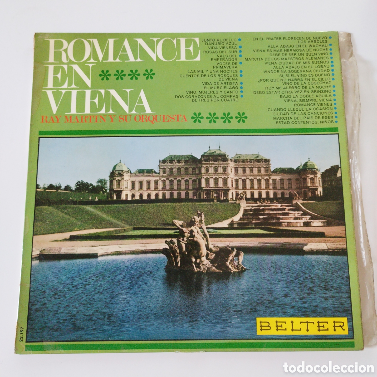 Discos de vinil: VINILO LP / RAY MARTIN Y SU ORQUESTA / ROMANCE EN VIENA / BELTER / 1968 /