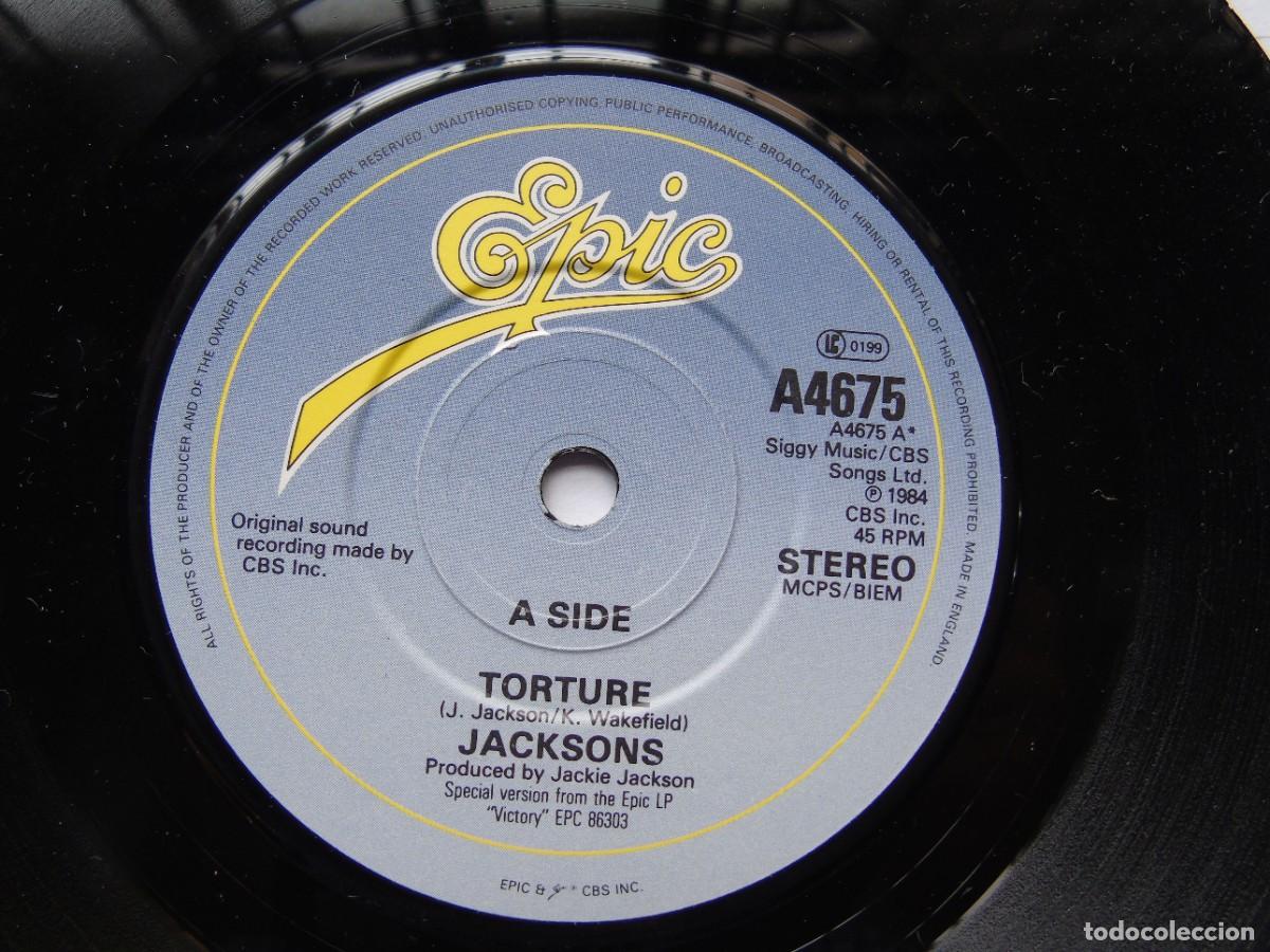 Discos de vinilo: Jacksons Torture Single 7&rdquo; UK 1984 Michael Jackson - Foto 3