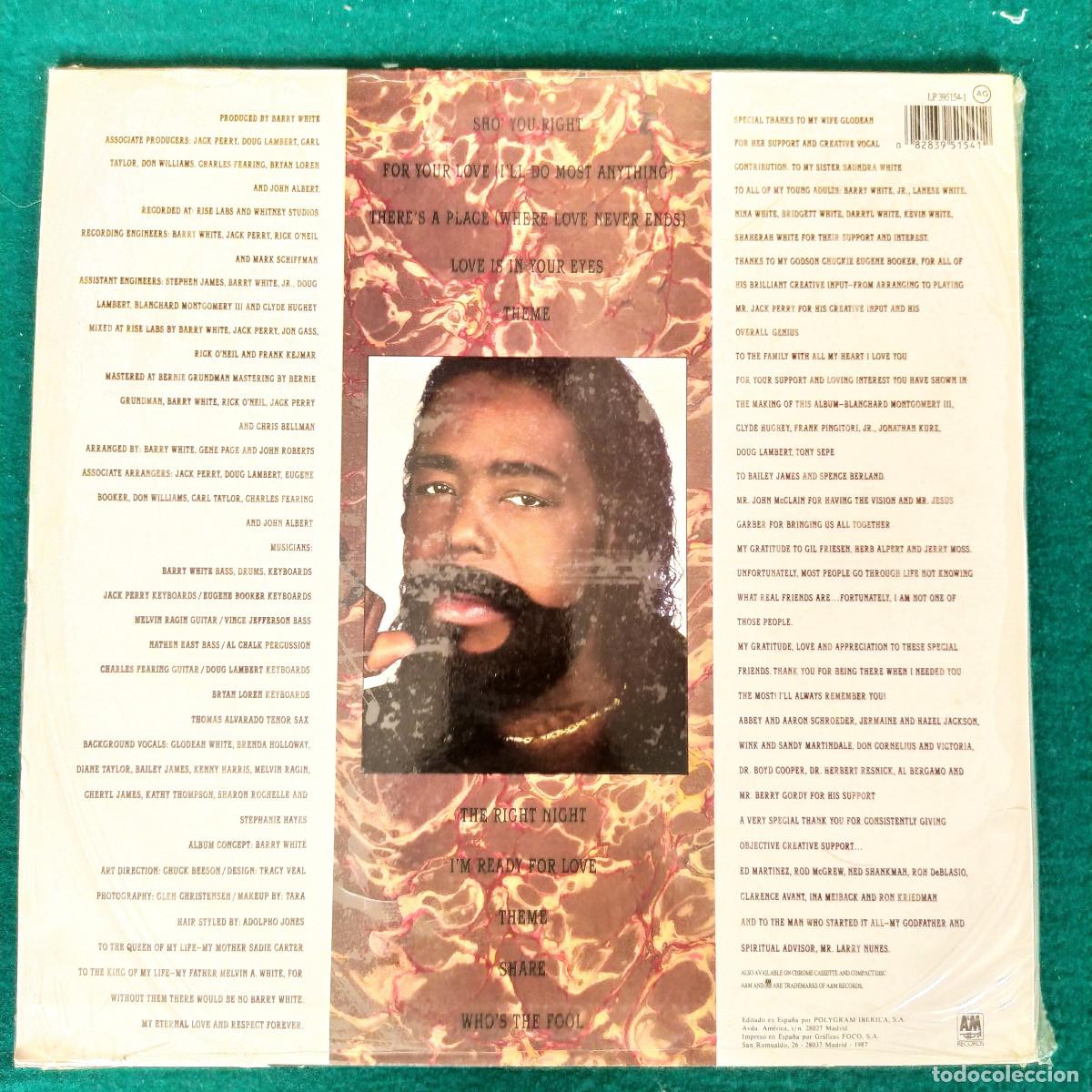 Discos de vinilo: Barry White &ndash; The Right Night & Barry White - Foto 2