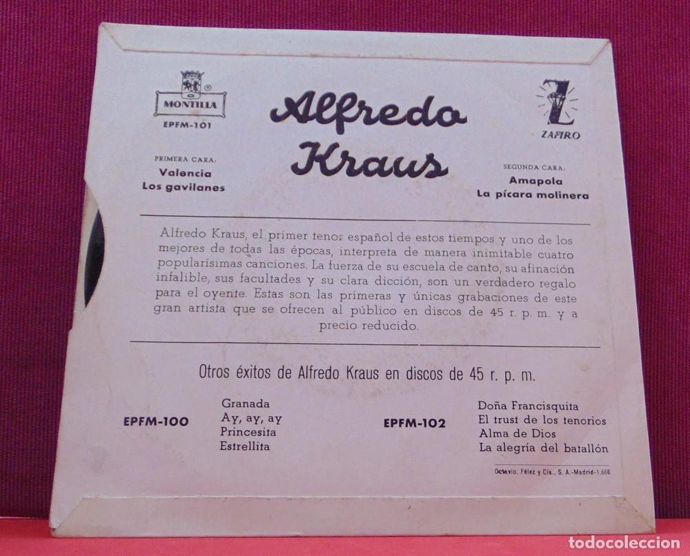 Discos de vinilo: Alfredo Kraus &ndash; Valencia - EP 1959 - Foto 2