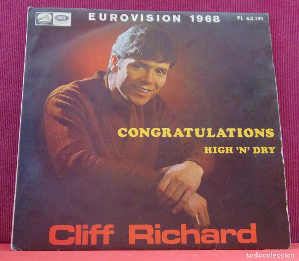 Discos de vinilo: Cliff Richard &ndash; Congratulations - SINGLE 1968 - Foto 1