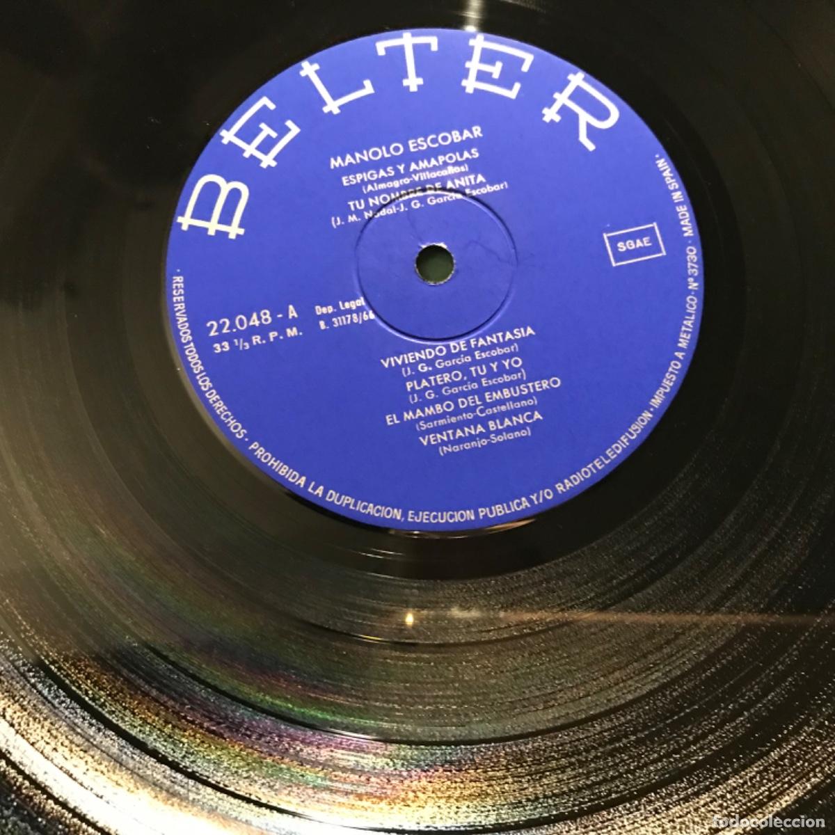 Discos de vinilo: Manolo Escobar ● Exitos ● Vinyl, LP, Reissue Spain 1966 - Foto 5