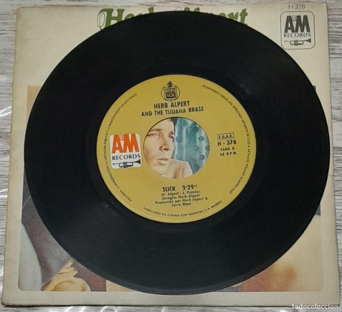 Discos de vinilo: Herb Alpert - canta Esperar al amor / Slick - HISPAVOX 1968 - Foto 3