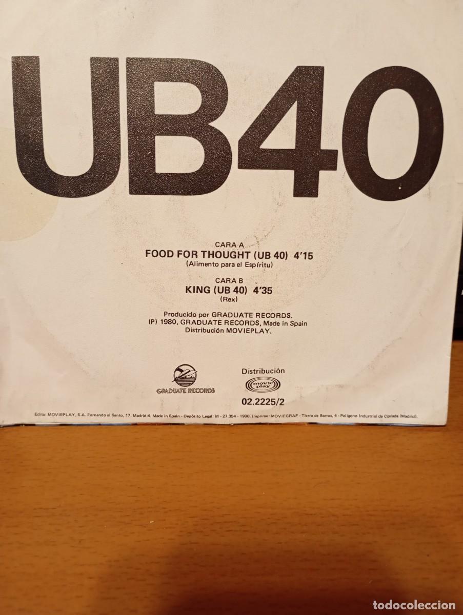 Discos de vinilo: UB 40 &rdquo;Food for thought&rdquo; - Foto 2