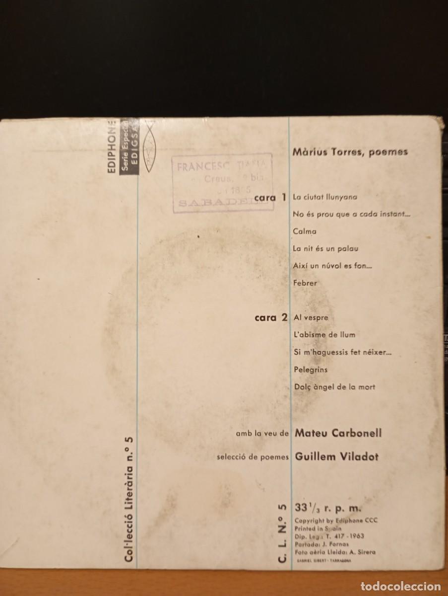 Discos de vinilo: M&agrave;rius Torres &rdquo;amb la veu de Mateu Carbonell&rdquo; - Foto 2