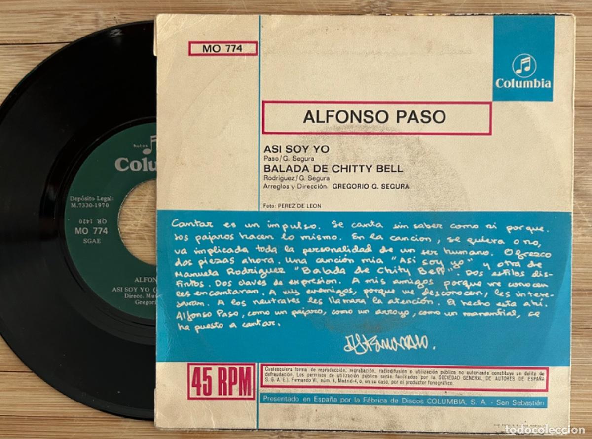 Discos de vinilo: Alfonso Paso - As&iacute; soy yo - Foto 2