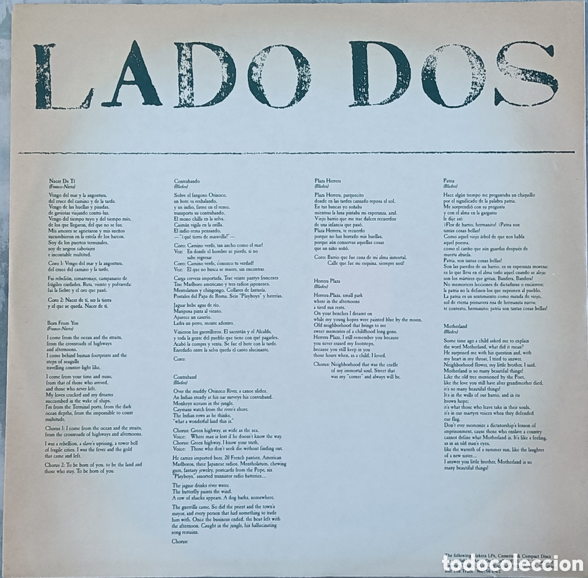 Discos de vinilo: Rub&eacute;n Blades, 1988 - Antecedente - Foto 4