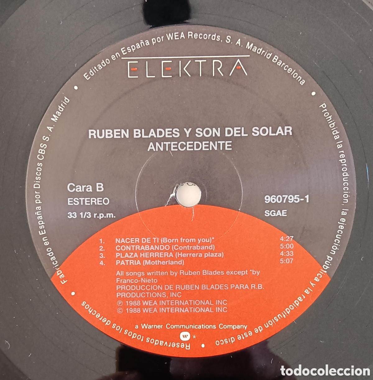 Discos de vinilo: Rub&eacute;n Blades, 1988 - Antecedente - Foto 5