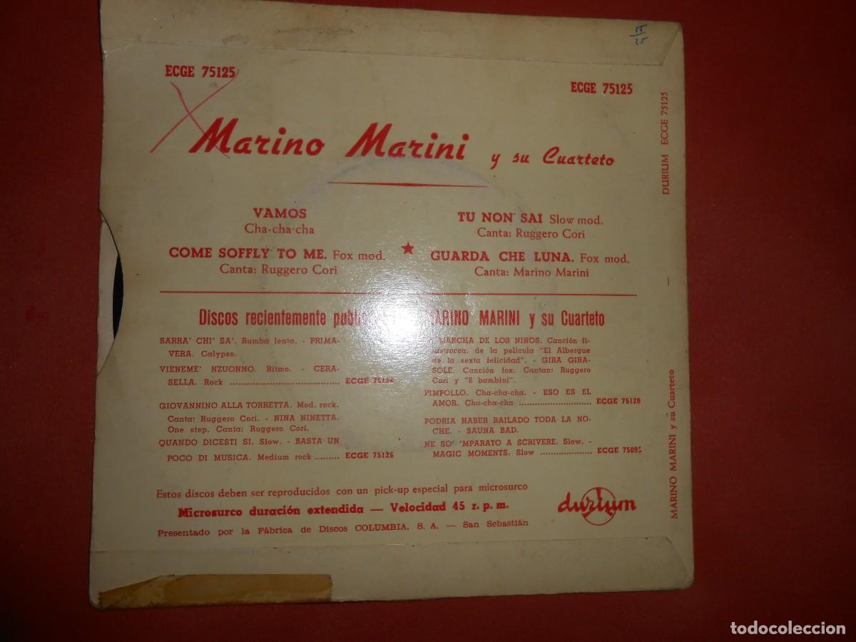 Discos de vinilo: MARINO MARINI y su Cuarteto-a&ntilde;o 1959 - Foto 2