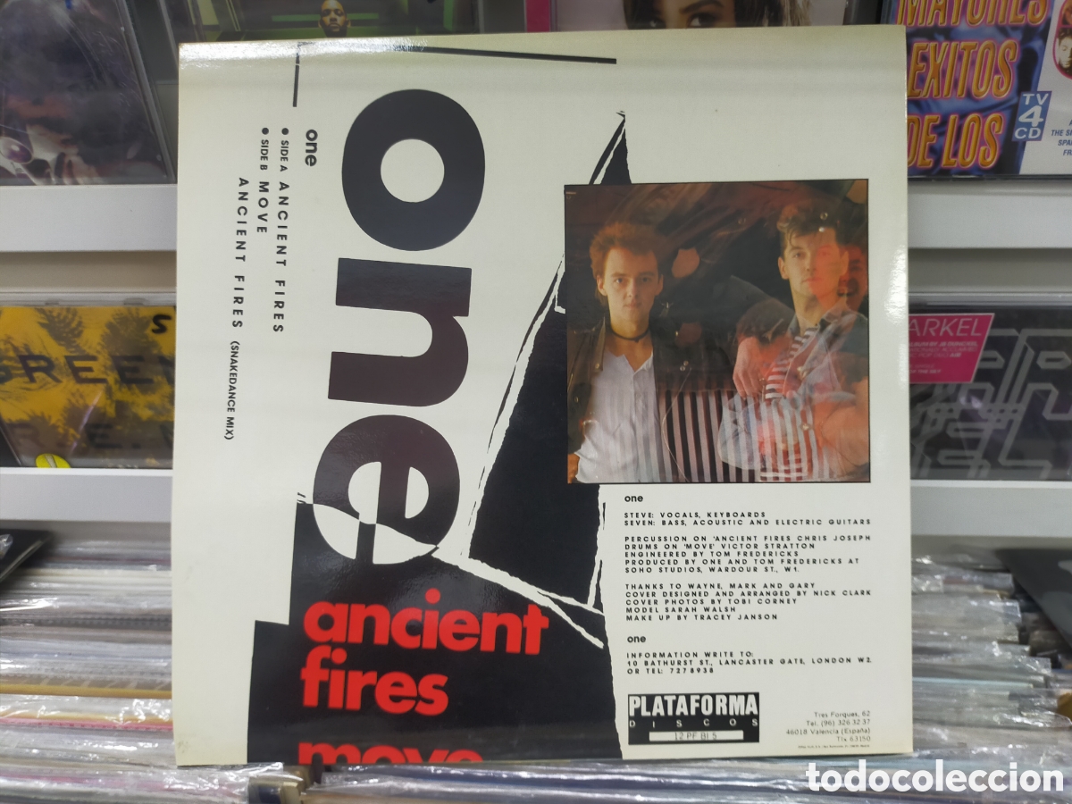 Discos de vinilo: One maxi ancient fires Espa&ntilde;a 1987 - Foto 2