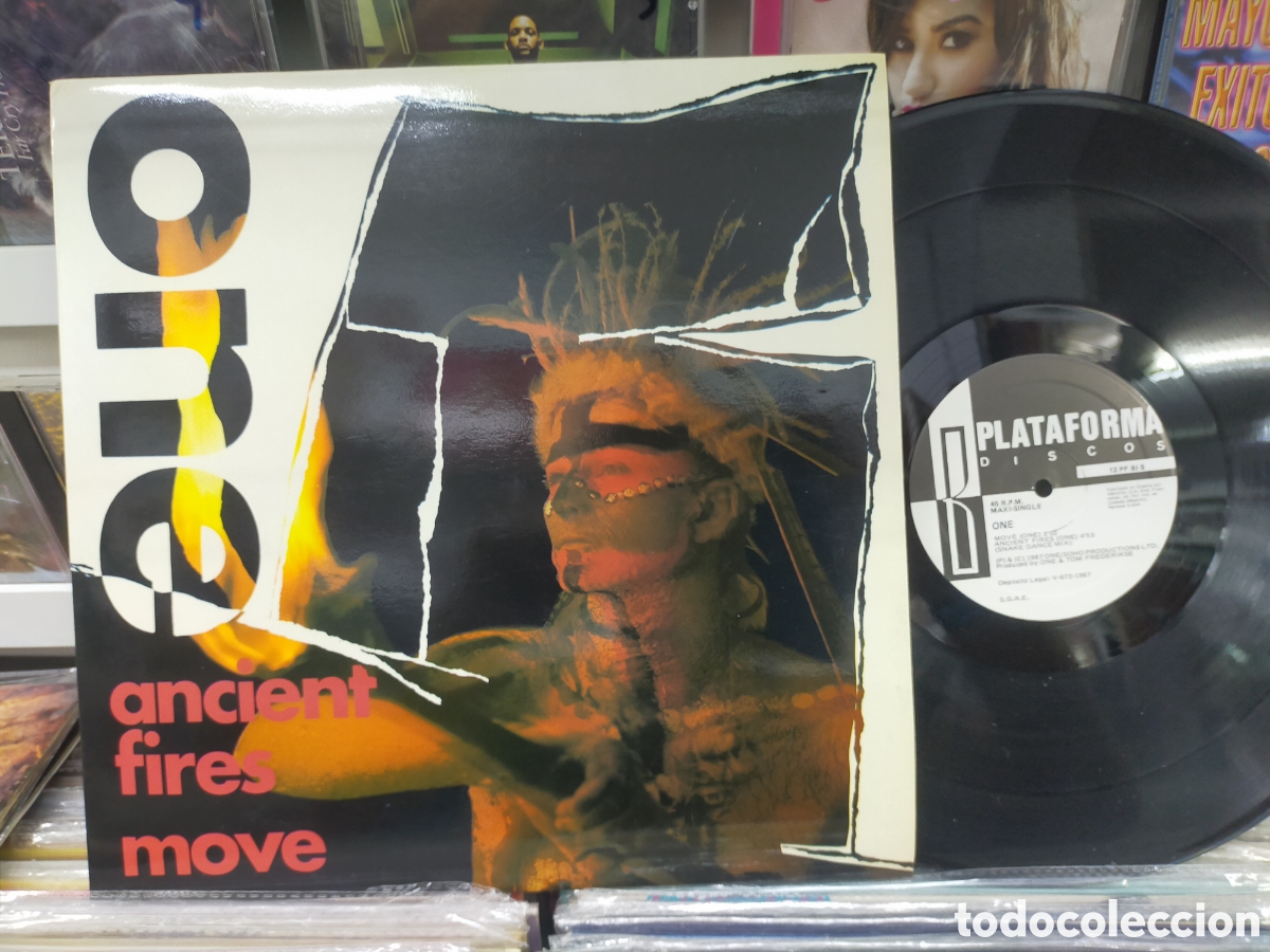 Discos de vinilo: One maxi ancient fires Espa&ntilde;a 1987 - Foto 1