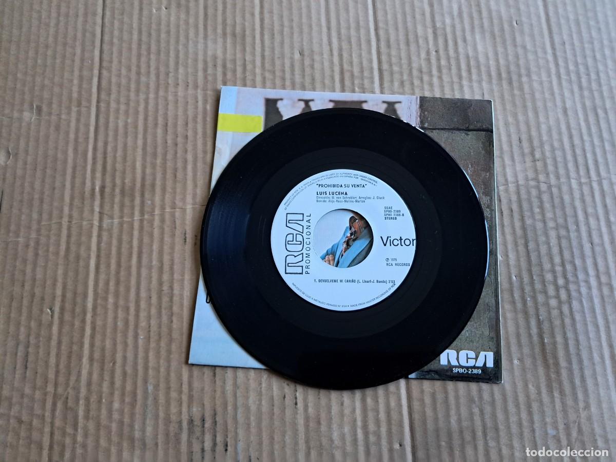 Discos de vinilo: LUIS LUCENA - DE NUESTRO AMOR SINGLE 1975 - Foto 2