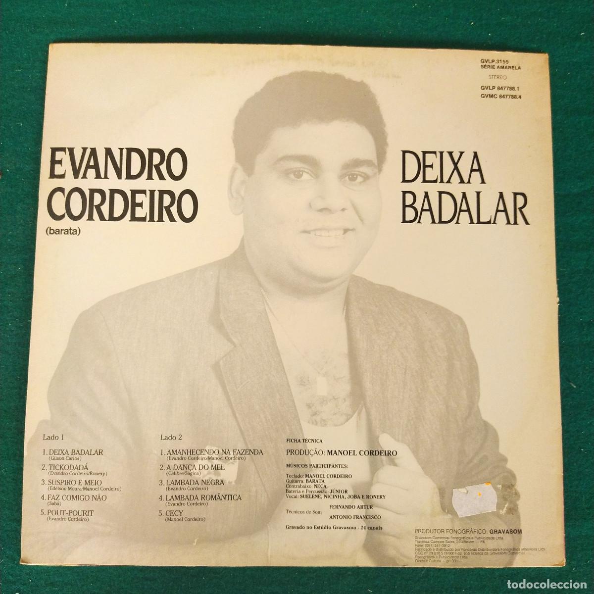 Discos de vinilo: Evandro Cordeiro &ndash; Deixa Badalar - Foto 2