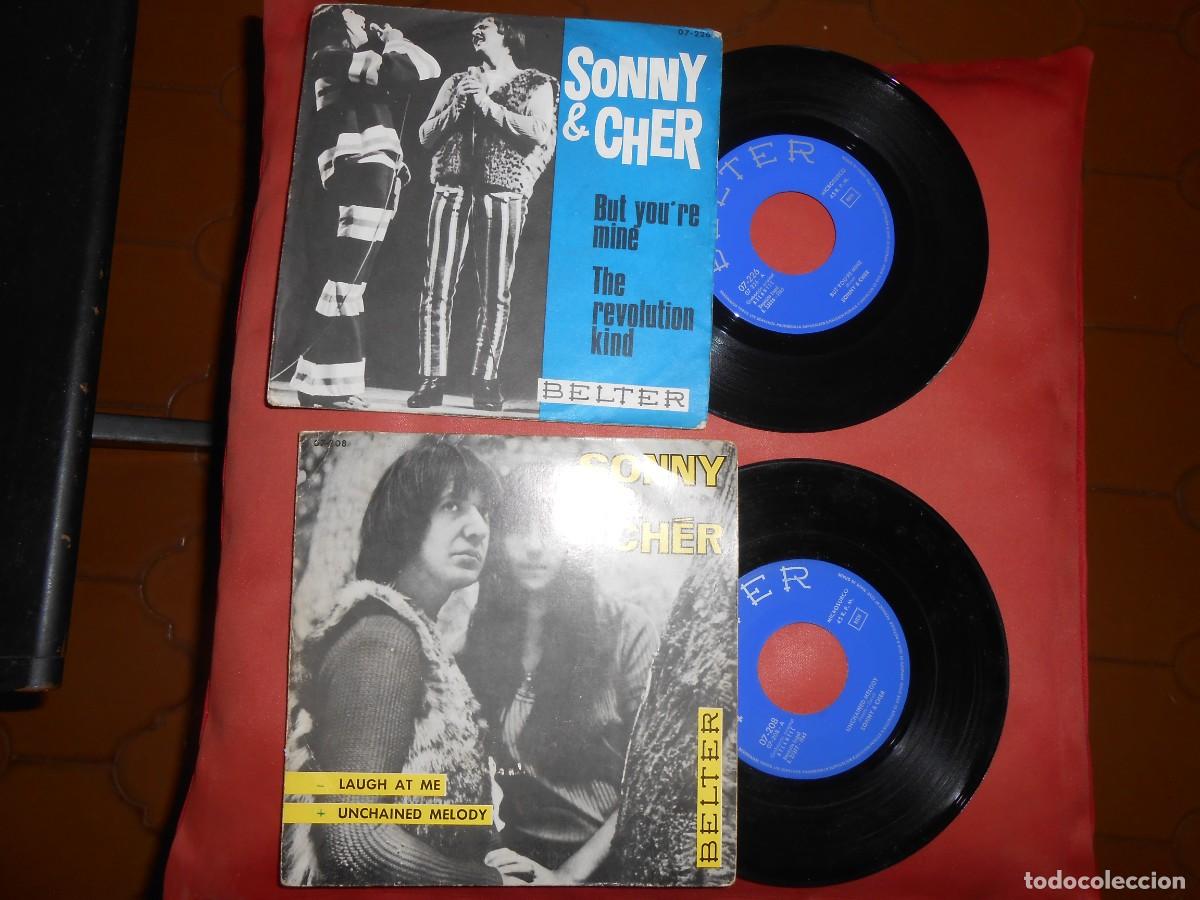Discos de vinilo: Dos Singles SONNY & CHER--A&ntilde;o 1965 - Foto 1