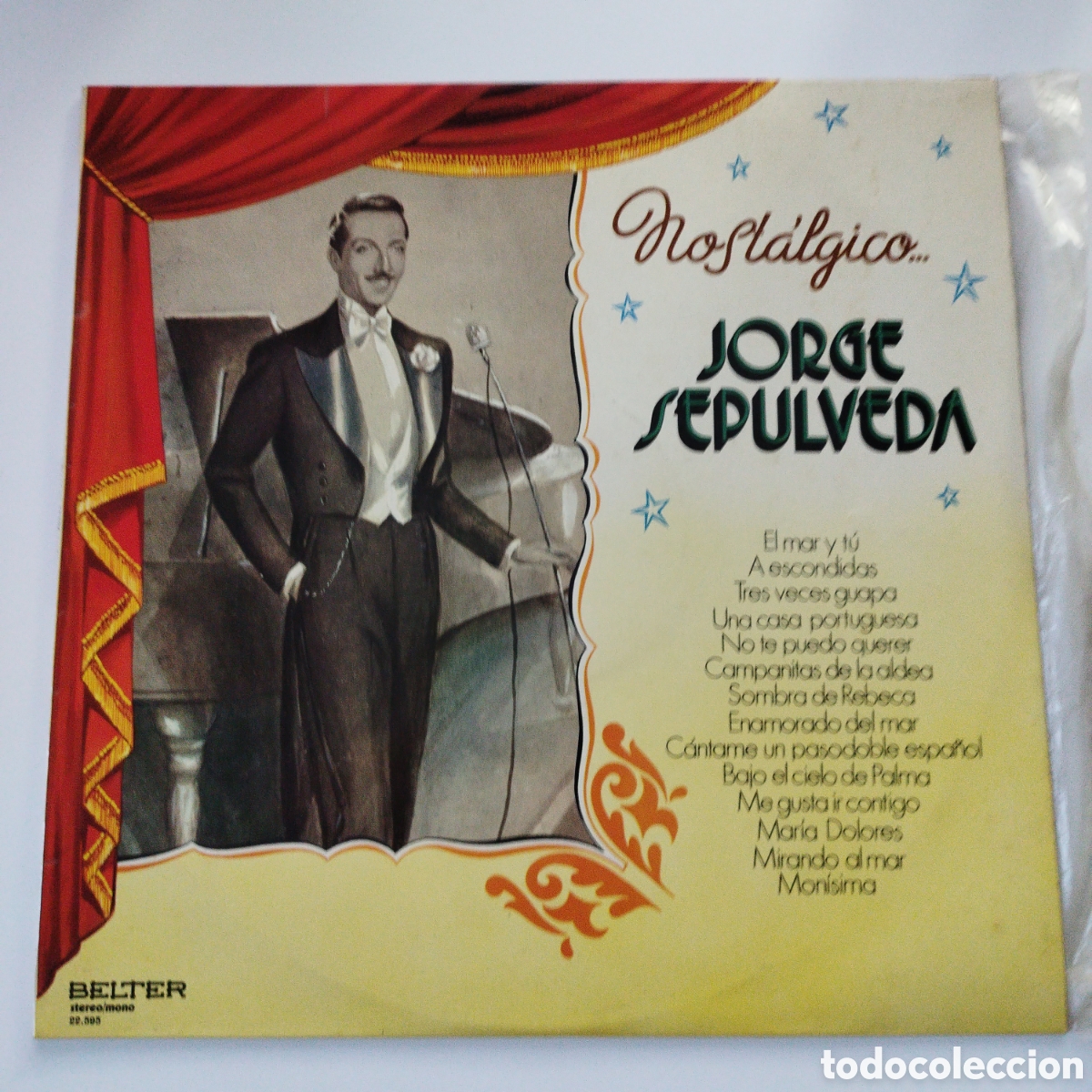 Discos de vinilo: VINILO LP / NOSTALGICO... / JORGE SEPULVEDA / EL MAR Y TU / A ESCONDIDAS / MONISIMA