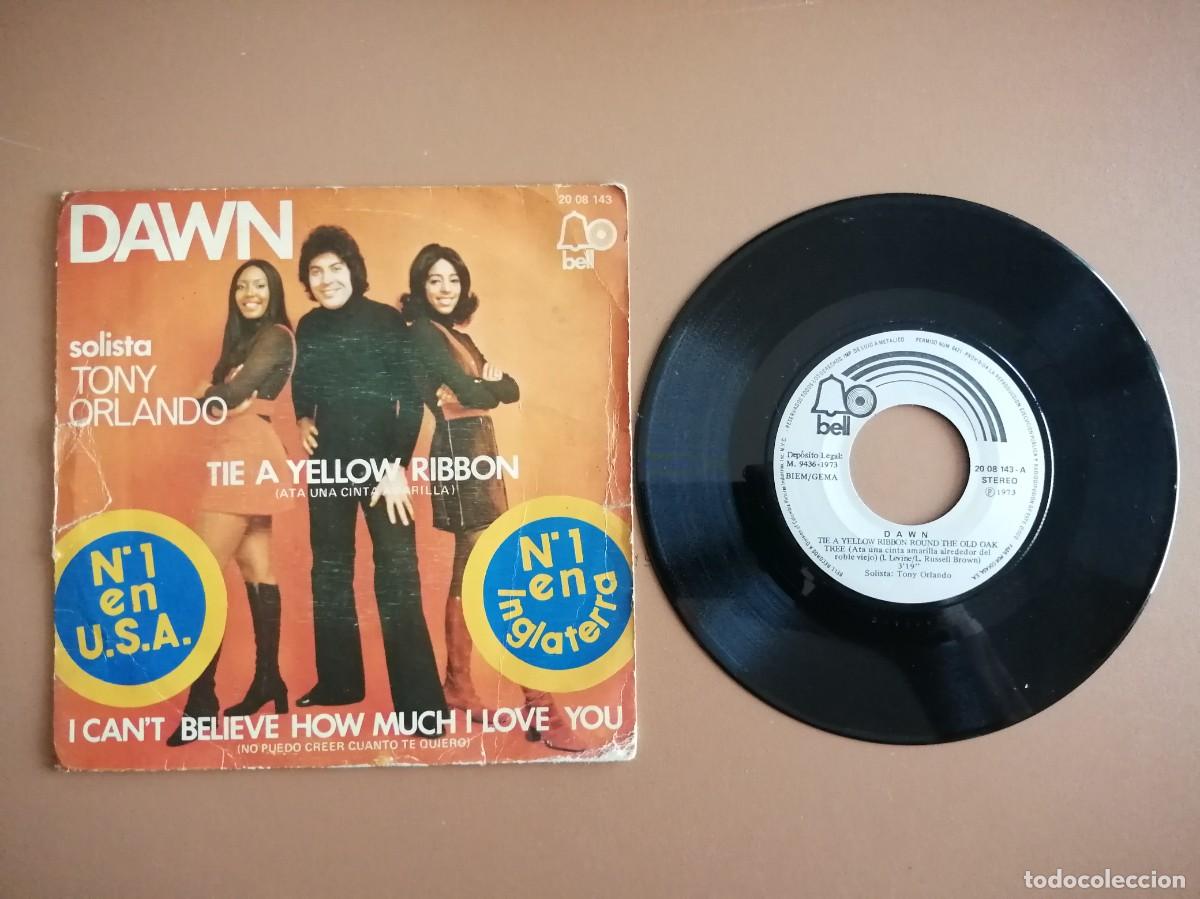Discos de vinilo: SINGLE- DAWN (ATA UNA CINTA AMARILLA) - Foto 1