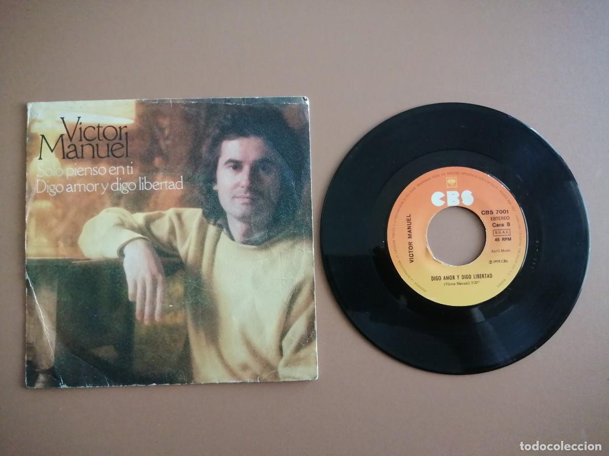 Discos de vinilo: SINGLE- VICTOR MANUEL (SOLO PIENSO EN T&Iacute;) - Foto 1