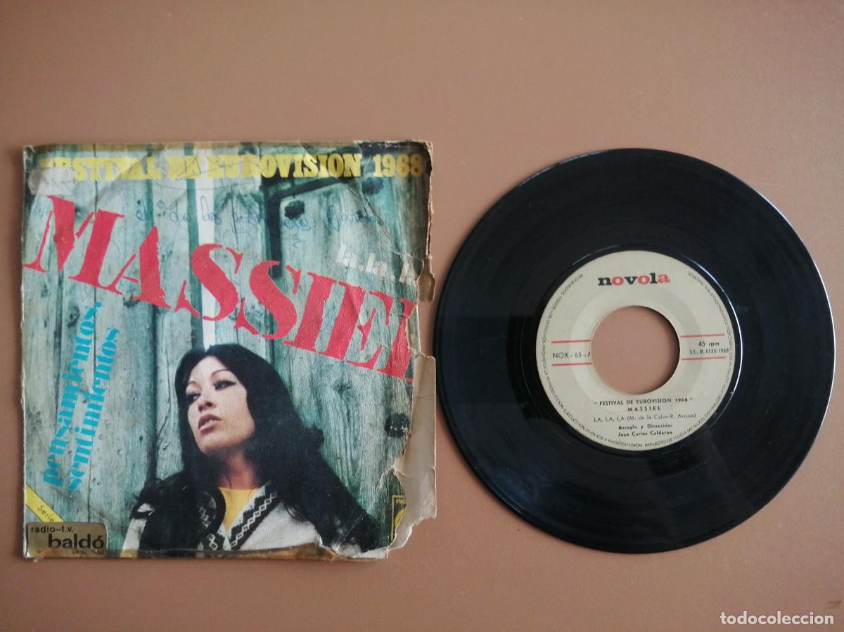 Discos de vinilo: SINGLE- MASSIEL (LA,LA,LA) - Foto 1