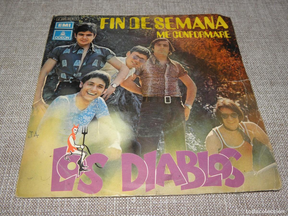 Discos de vinilo: LOS DIABLOS - FIN DE SEMANA SINGLE 1971 - Foto 1