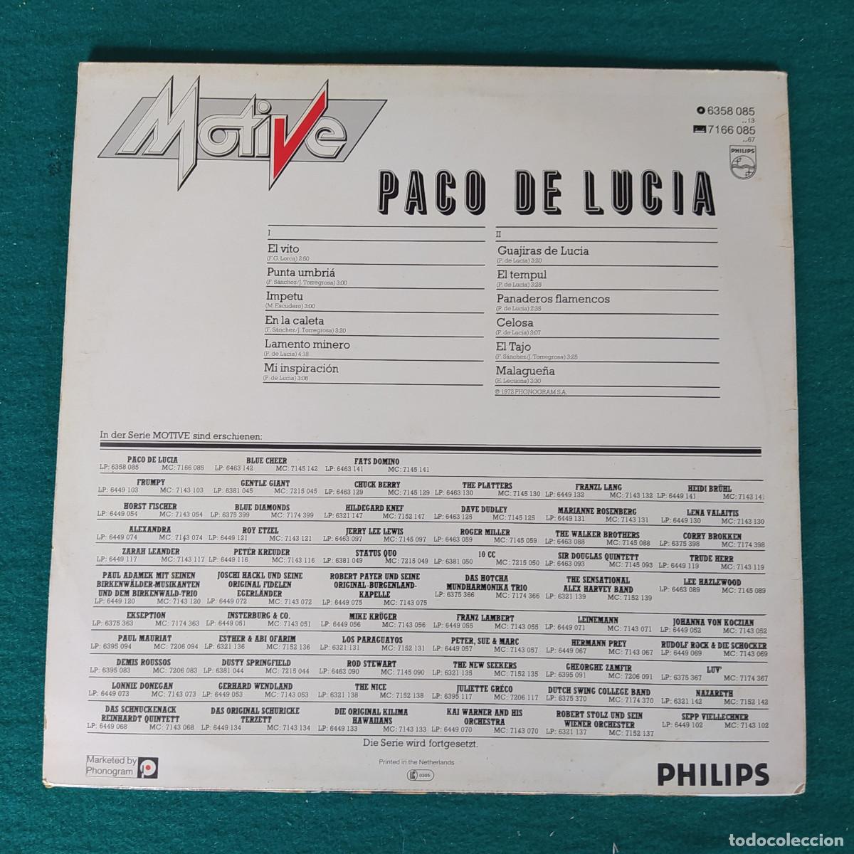 Discos de vinilo: Paco De Luc&iacute;a &ndash; Paco De Luc&iacute;a - Foto 2