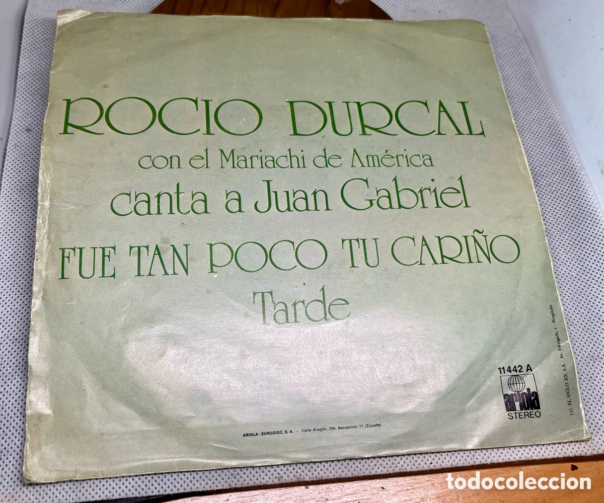 Discos de vinilo: VINILO ROCIO D&Uacute;RCAL SOLO CAR&Aacute;TULA - Foto 2