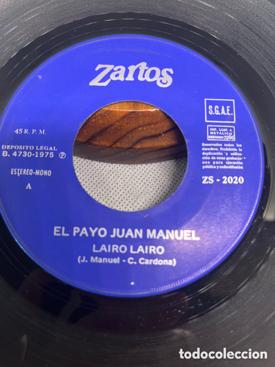 Discos de vinilo: VINILO EL PAYO JUAN DE MANUEL 1975 - Foto 2