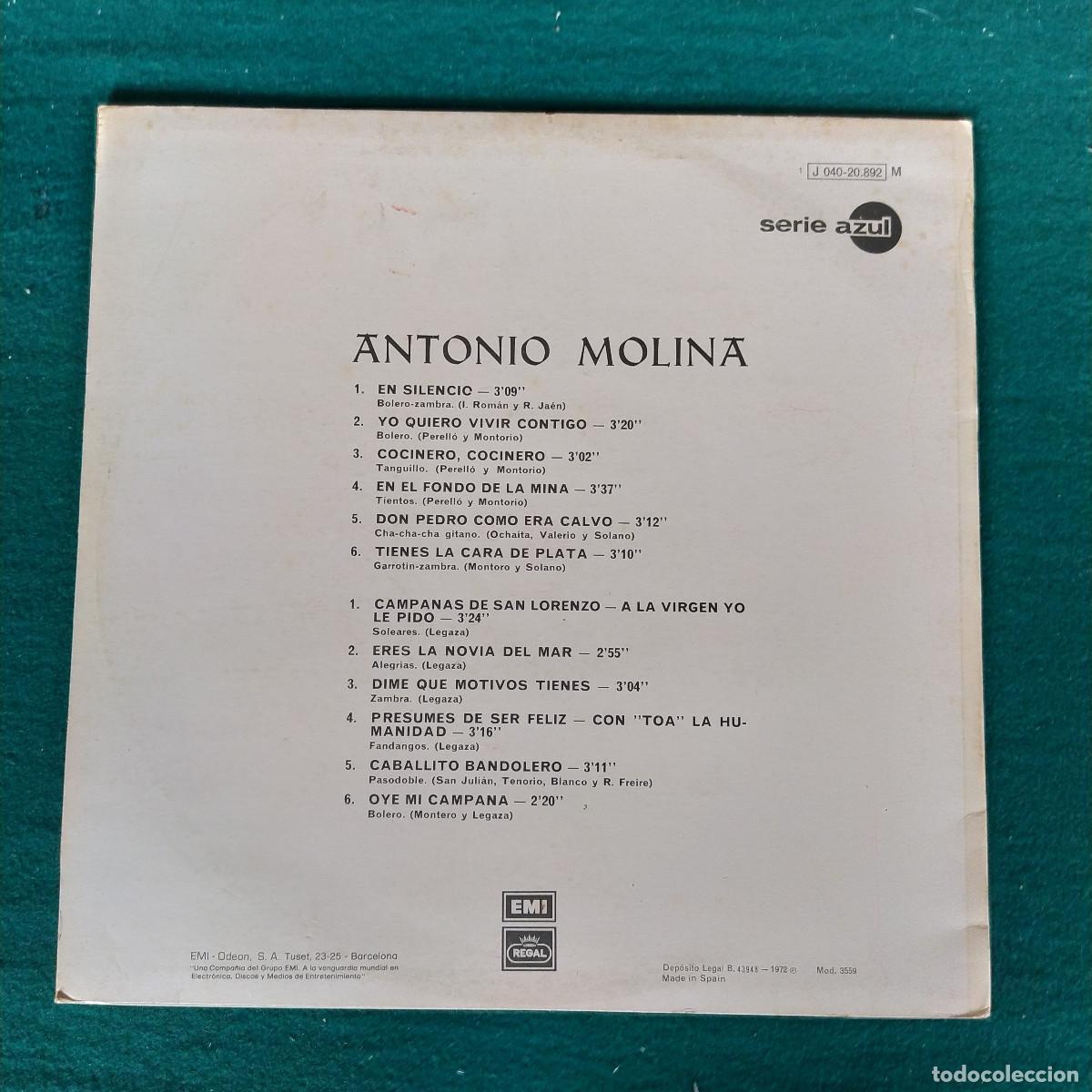 Discos de vinilo: Antonio Molina &ndash; Antonio Molina - Foto 2