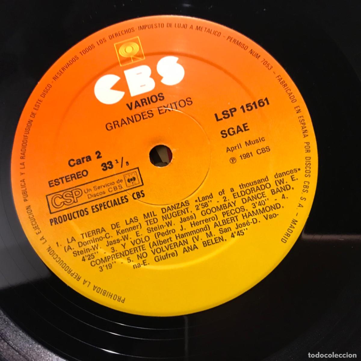 Discos de vinilo: Various ● Grandes Exitos CBS ● Vinyl, LP, Compilation, Stereo Spain 1981 - Foto 5