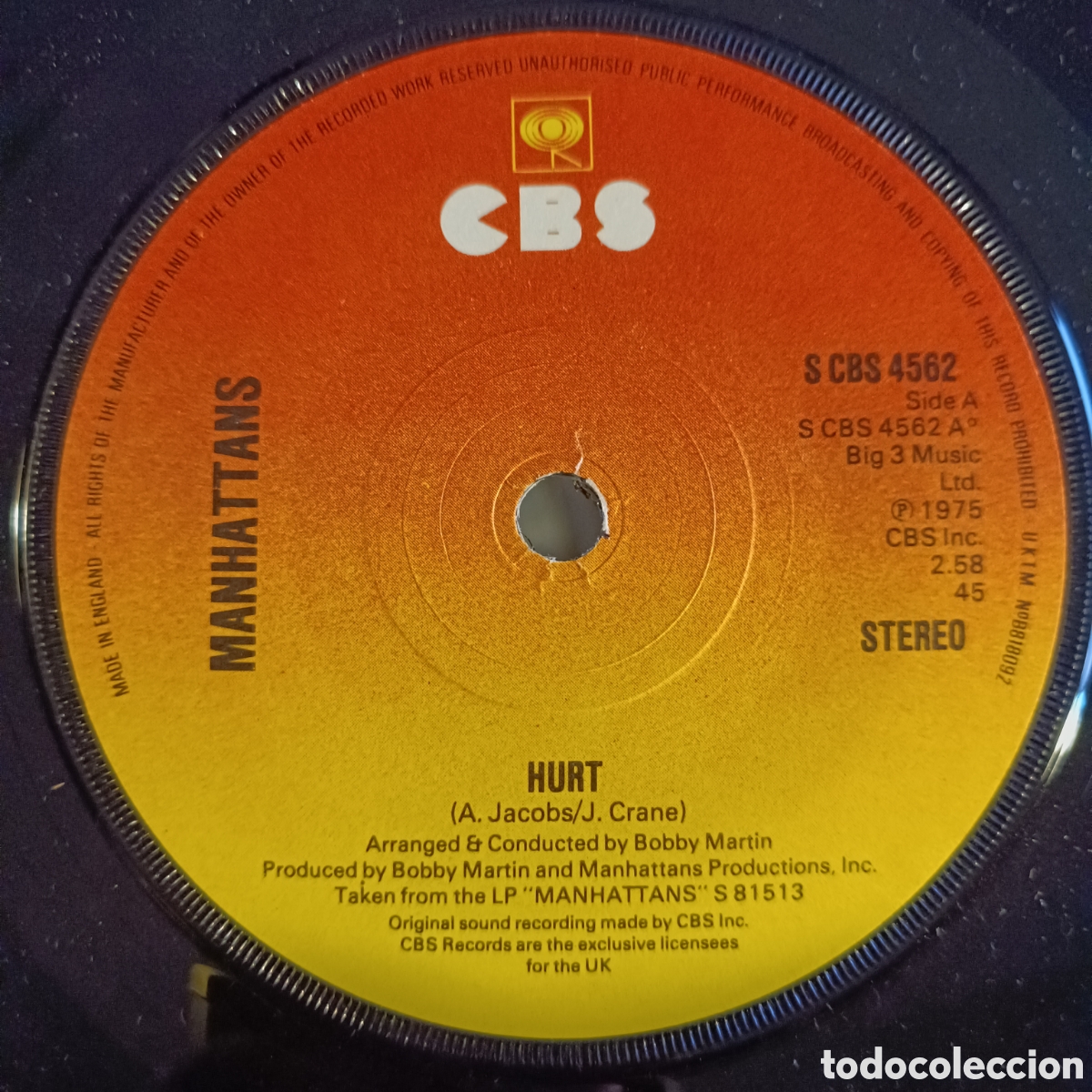 Discos de vinilo: Manhattans &ndash; Hurt (UK) - Foto 1