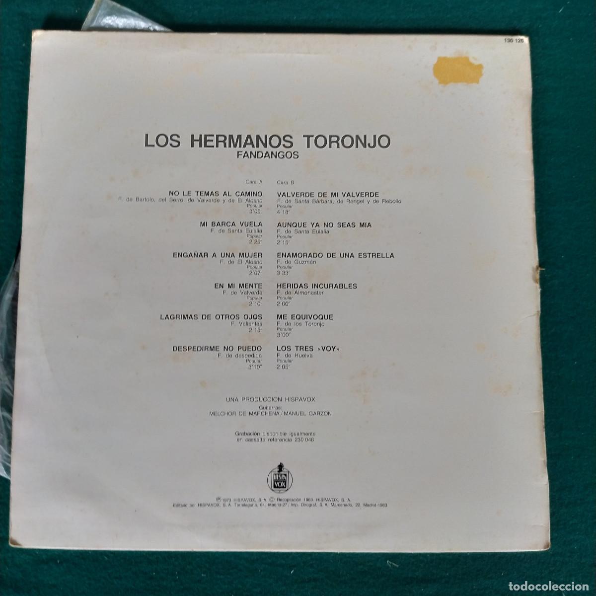 Discos de vinilo: Los Hermanos Toronjo fandangos - Foto 2