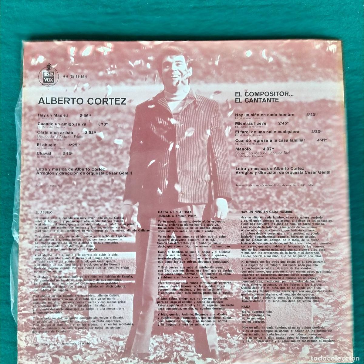 Discos de vinilo: Alberto Cortez &ndash; El Compositor... El Cantante - Foto 2