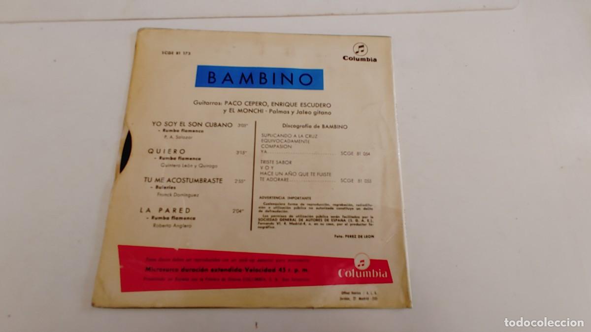 Discos de vinilo: BAMBINO-EP YO SOY EL SON CUBANO +3 - Foto 2